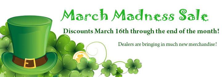 March Madness Sale -March 16th thru end of month